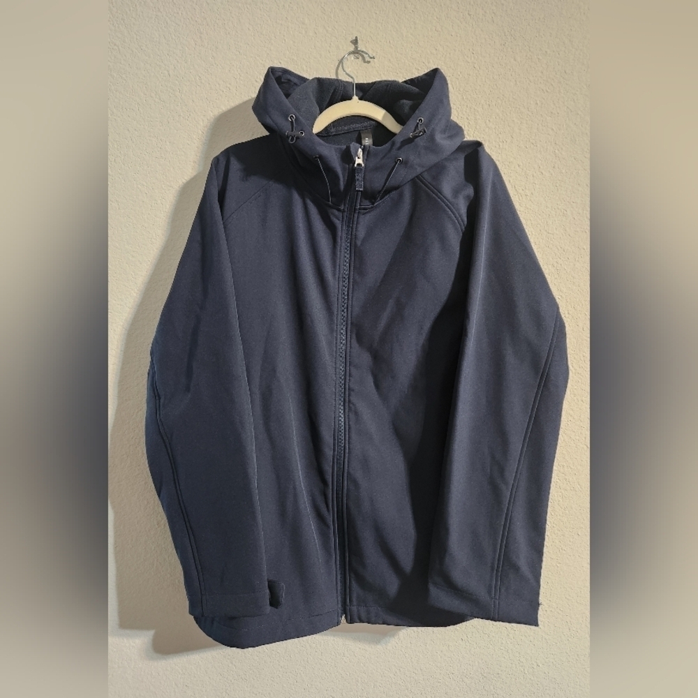 Kenneth Cole Active NWT Men’s soft shell full-zip hooded jacket navy size 2X